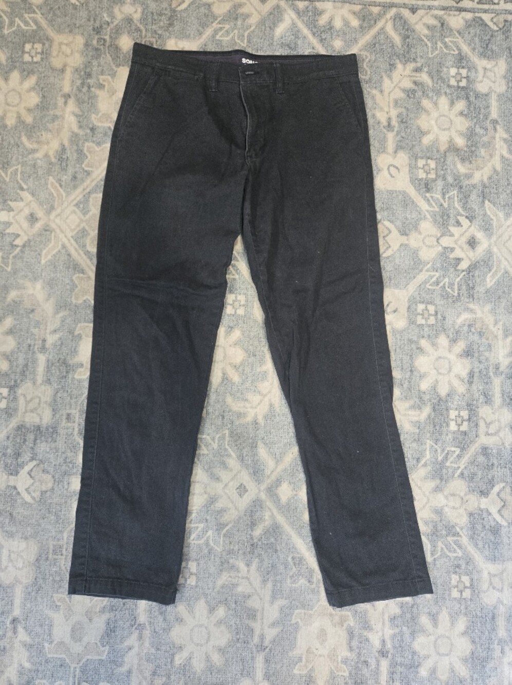 Sonoma Men's Black Straight-Leg Pants